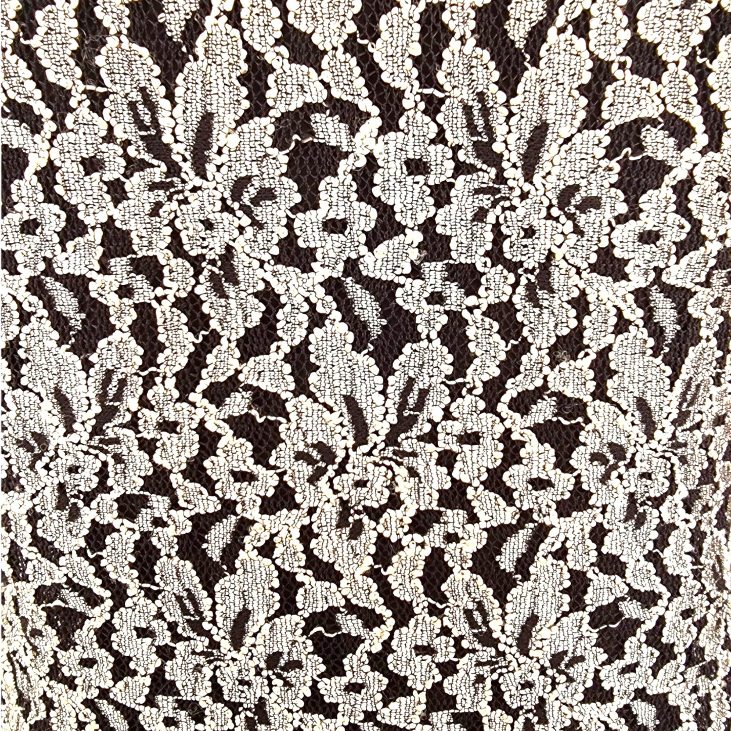 Antonio Melani Vintage Black & Silver Lace Overlay Midi Dress UK 14 US 10 EU 42 IT 46 - Timelessfashions