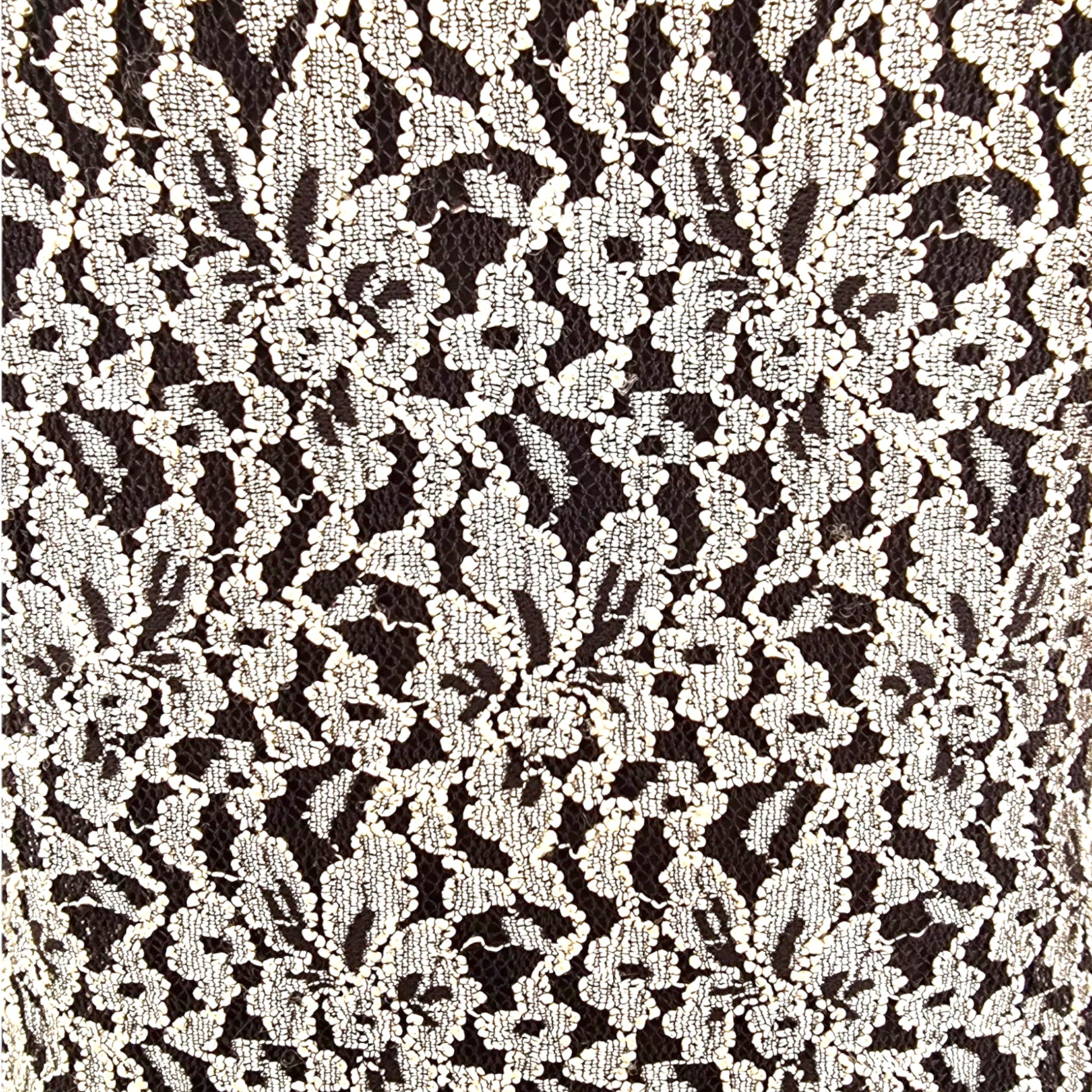 Antonio Melani Vintage Black & Silver Lace Overlay Midi Dress UK 14 US 10 EU 42 IT 46 - Timelessfashions