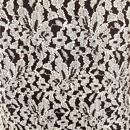 Antonio Melani Vintage Black & Silver Lace Overlay Midi Dress UK 14 US 10 EU 42 IT 46 - Timelessfashions