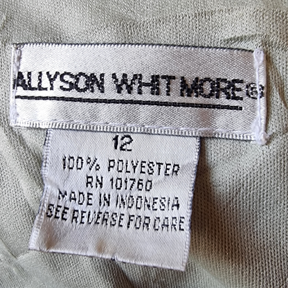 Label with 'ALLYSON WHITMORE' branding on a garment.