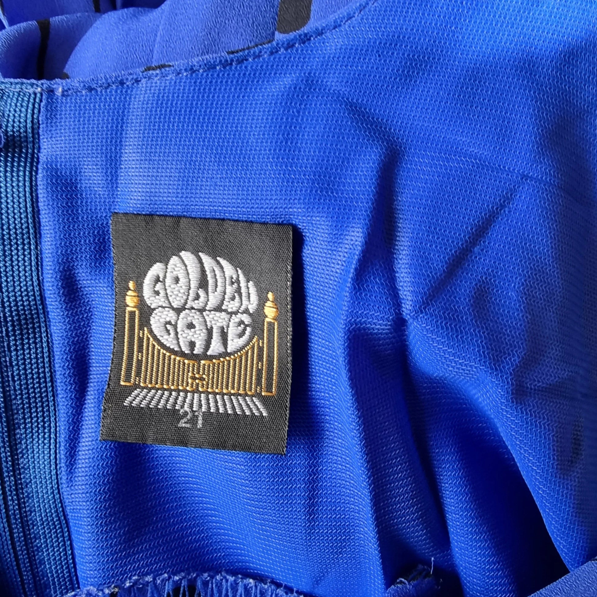 Golden Gate Women’s Rare Vintage 1980’s Blue Dress UK 16 US 12 EU 44 - Timelessfashions