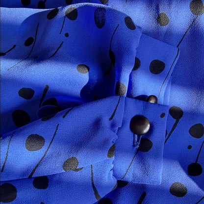 Golden Gate Women’s Rare Vintage 1980’s Blue Dress UK 16 US 12 EU 44 - Timelessfashions