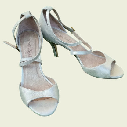 Phase Eight Leather Champagne Bronte Sandals UK 8 US 10.5 EU 42 - Timelessfashions