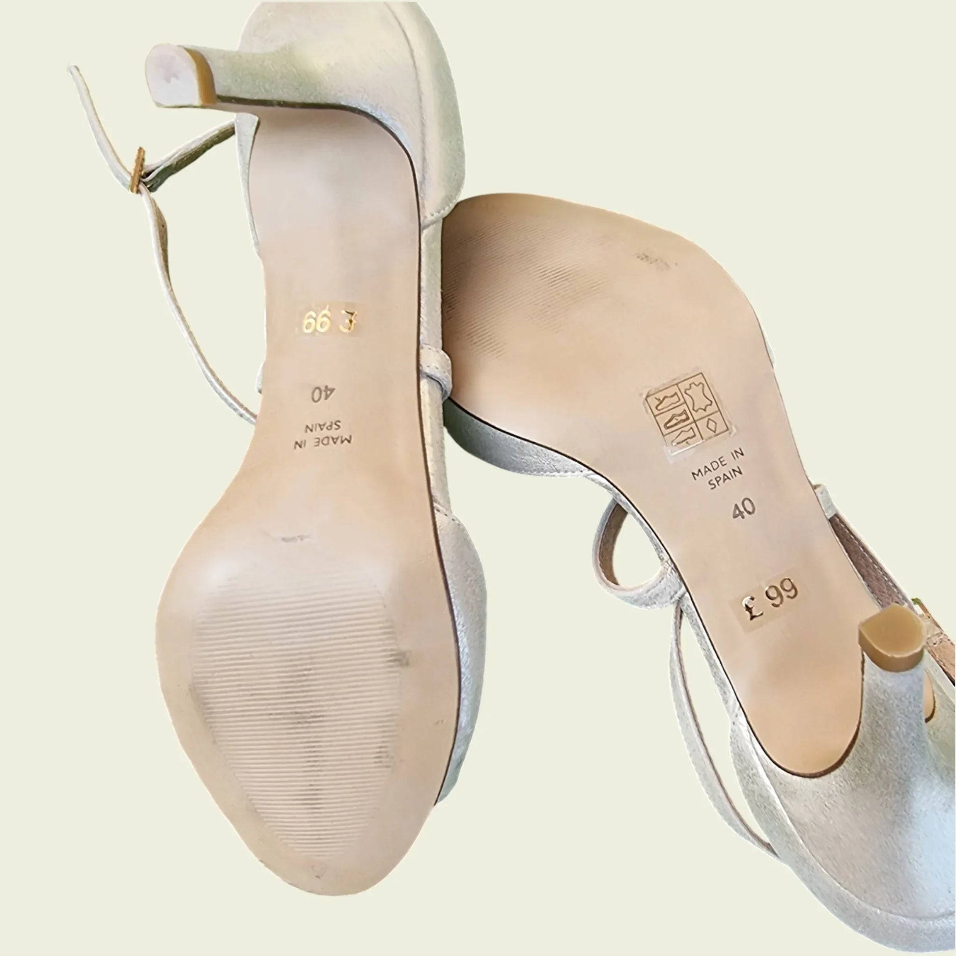 Phase Eight Leather Champagne Bronte Sandals UK 8 US 10.5 EU 42 - Timelessfashions