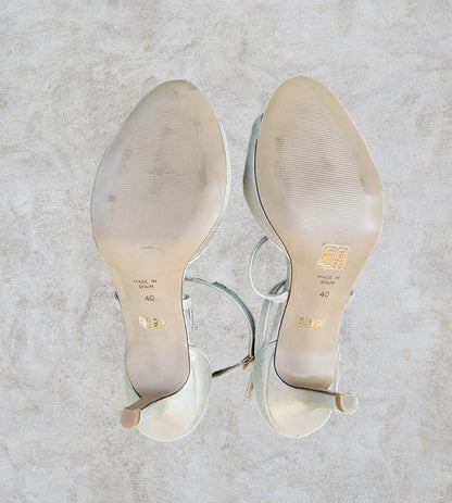 Phase Eight Leather Champagne Bronte Sandals UK 8 US 10.5 EU 42 Timeless Fashions
