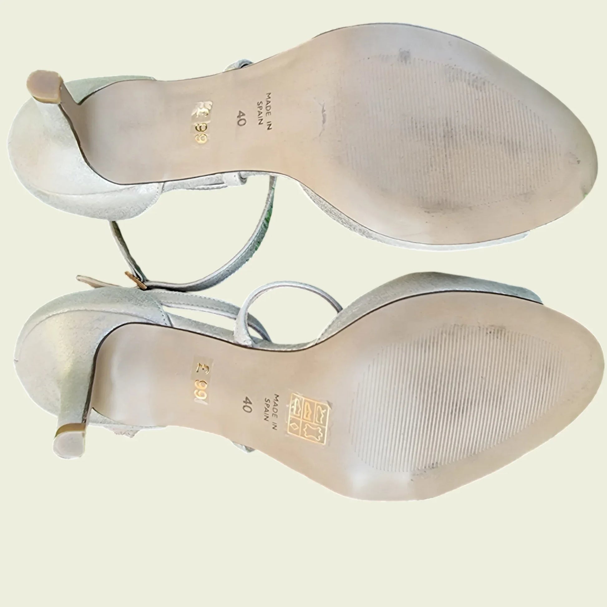 Phase Eight Leather Champagne Bronte Sandals UK 8 US 10.5 EU 42 - Timelessfashions