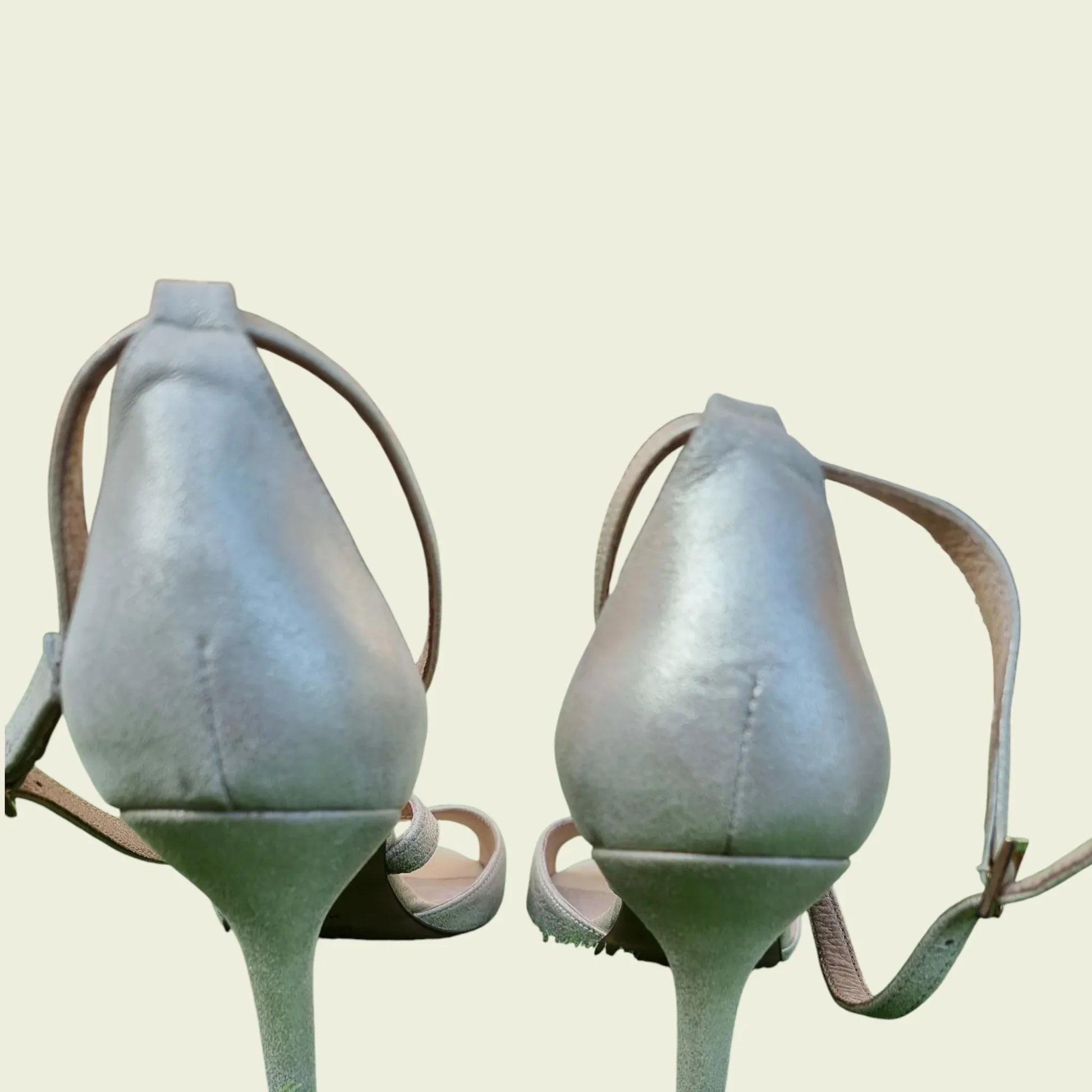 Phase Eight Leather Champagne Bronte Sandals UK 8 US 10.5 EU 42 - Timelessfashions