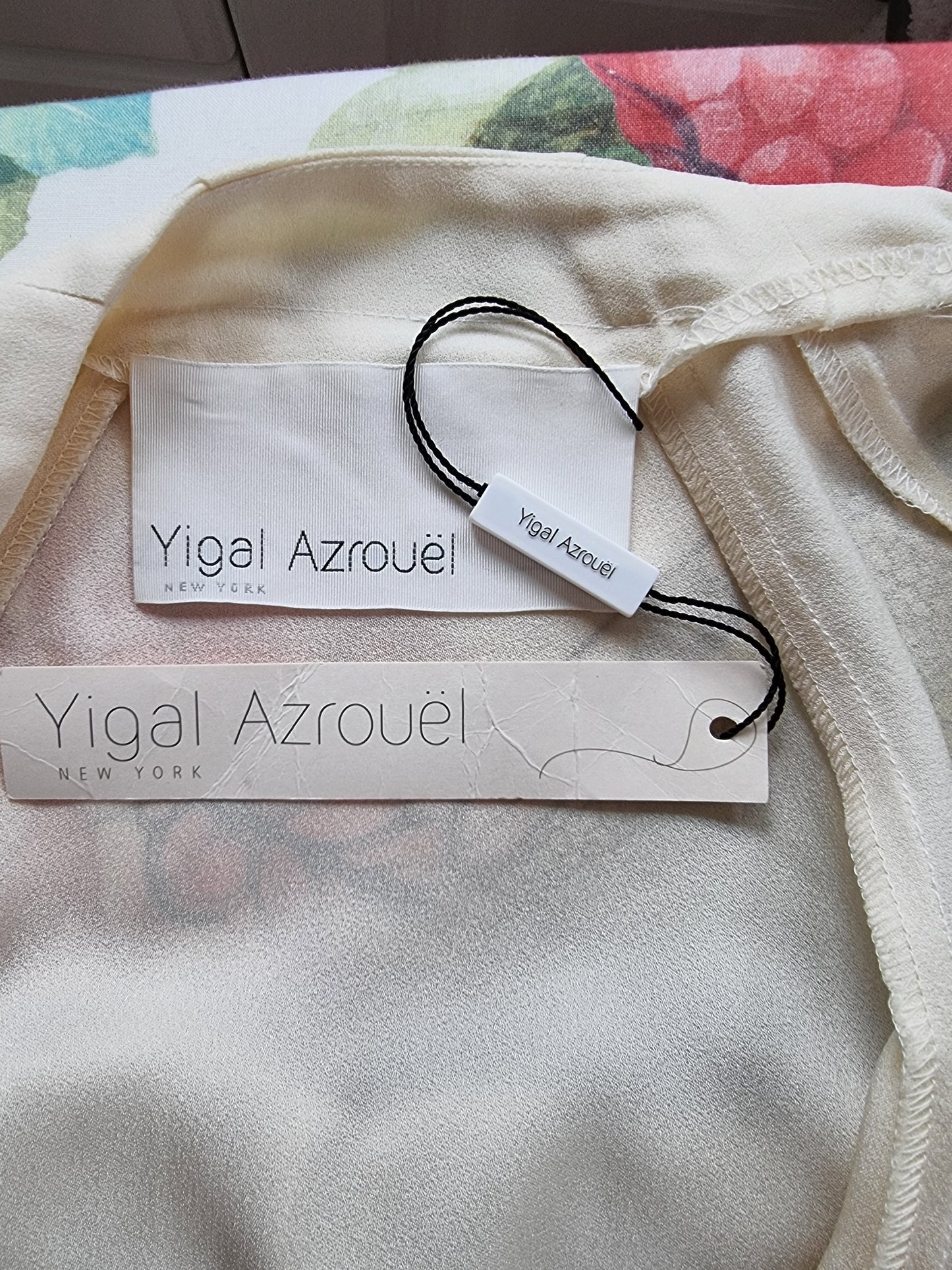 Yigal Azrouël Black & Cream Crossover Ruched Pencil Dress UK 6 US 2 EU 34 BNWT Timeless Fashions