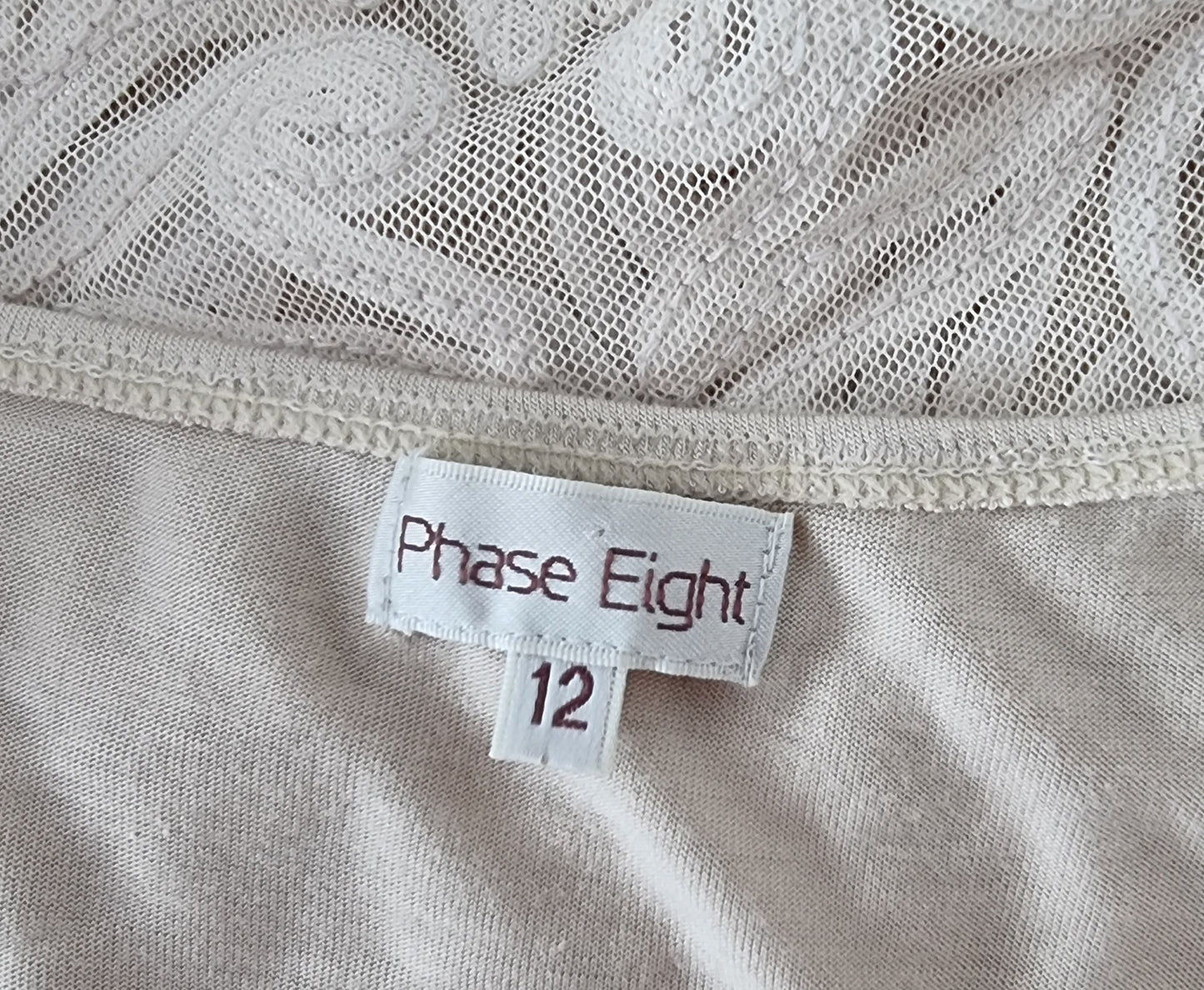 Phase Eight Womens Cream Tapework Lace Dress UK 12 US 8 EU 40 Timeless Fashions