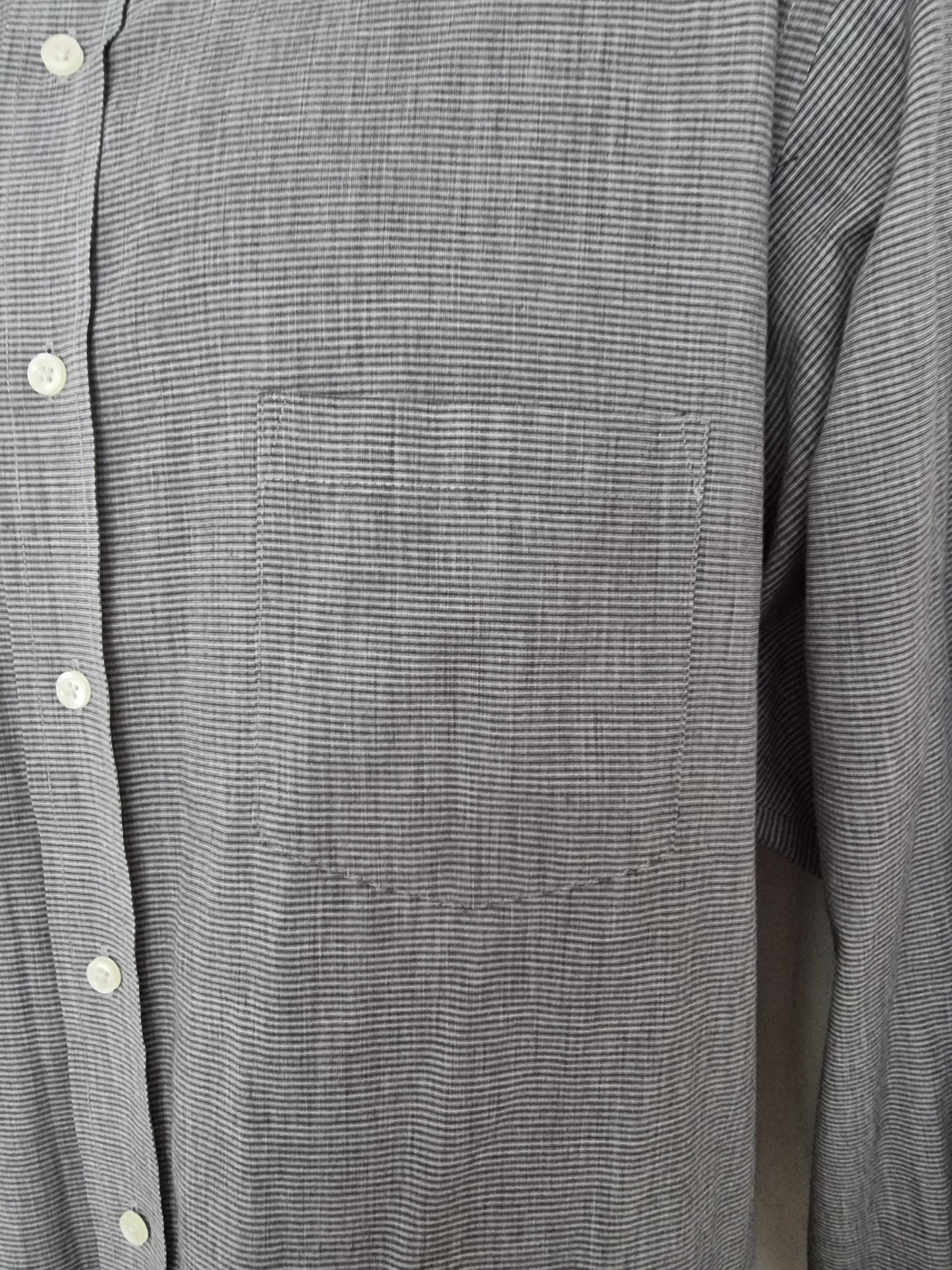 Van Heusen Men's Grey Oxford Cotton Shirt UK Size L Timeless Fashions