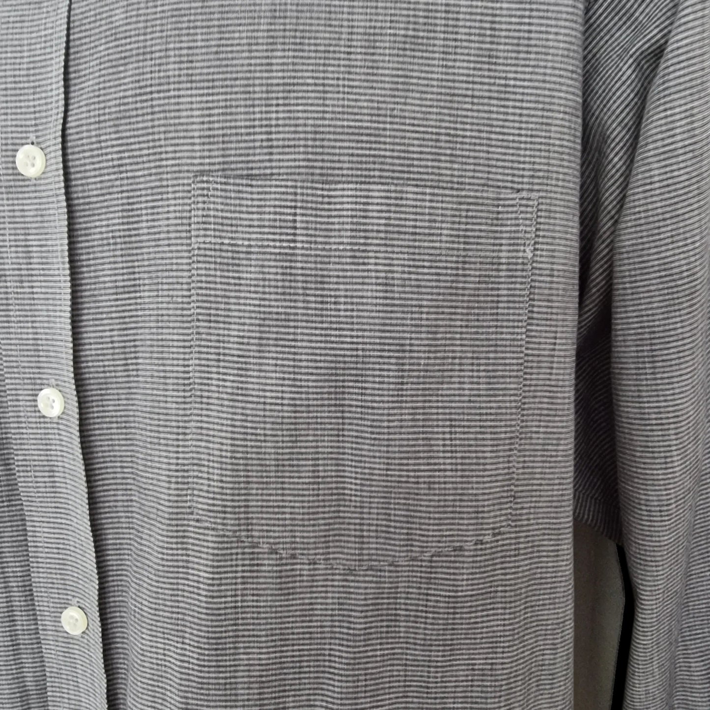Van Heusen Men's Grey Oxford Cotton Shirt UK Size L - Timelessfashions
