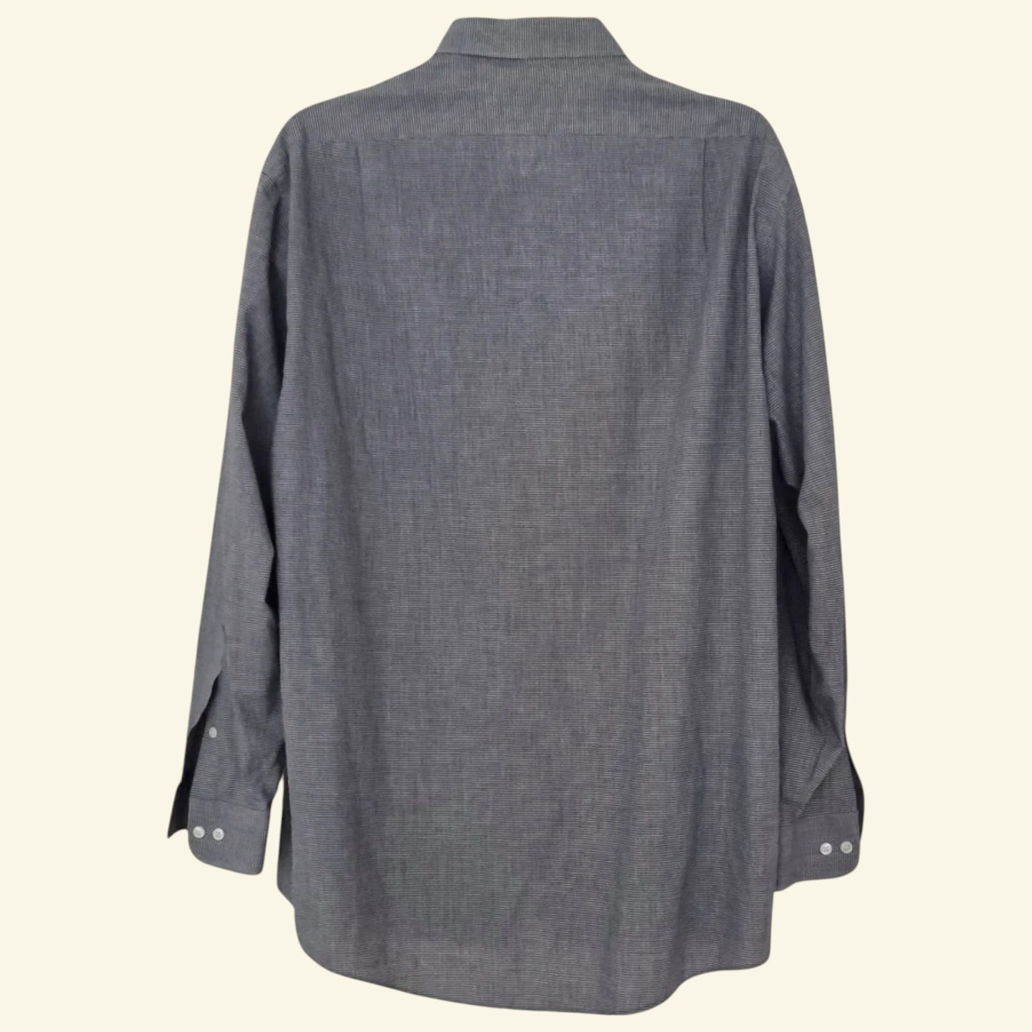 Van Heusen Men's Grey Oxford Cotton Shirt UK Size L - Timelessfashions