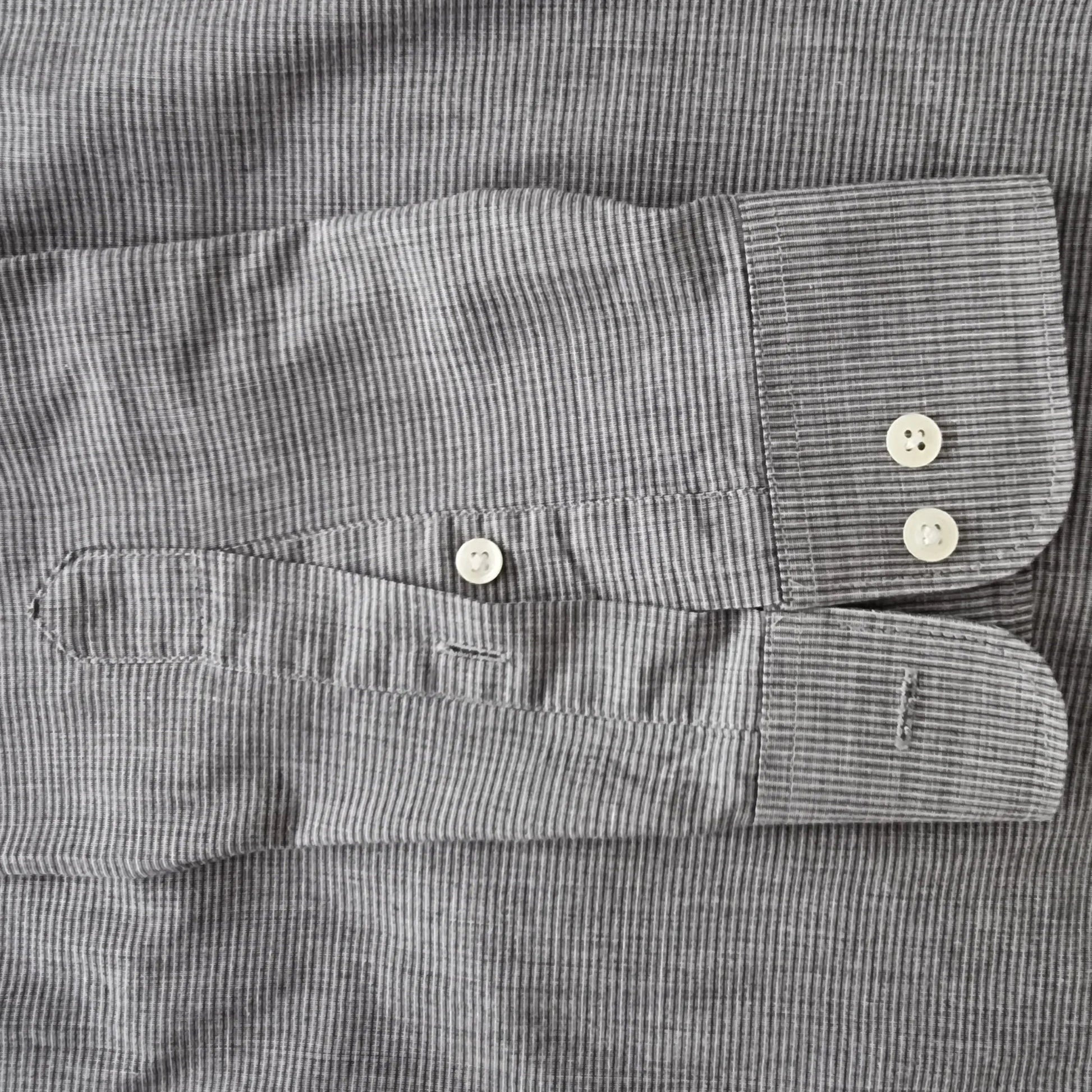 Van Heusen Men's Grey Oxford Cotton Shirt UK Size L - Timelessfashions