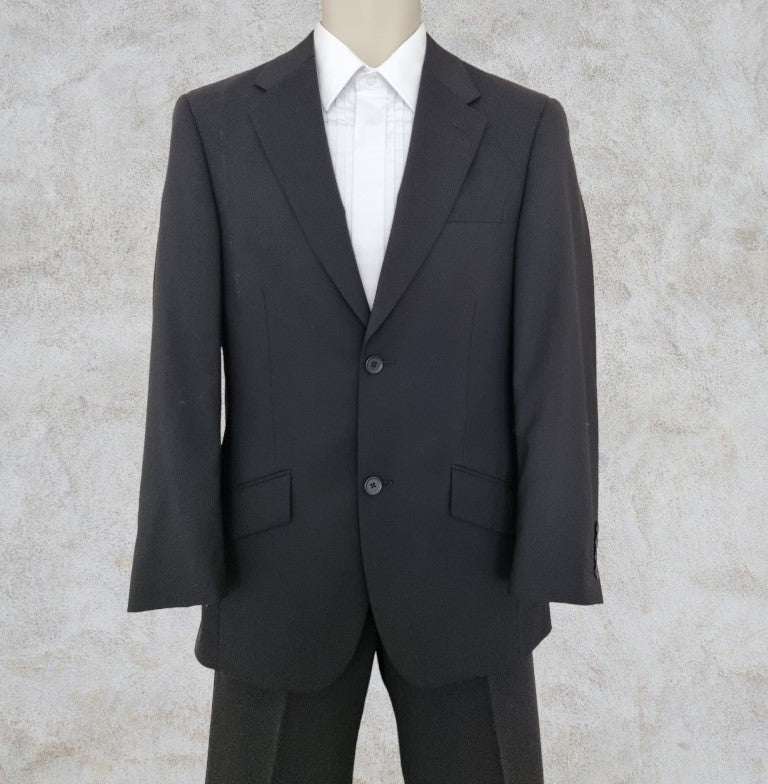 Moss Bros Men’s Black Tailored Fit Dress Suit Size S Timeless Fashions