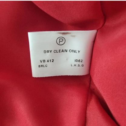 Essentials Womens Red Fitted Lined Jacket UK 12 - Timelessfashions