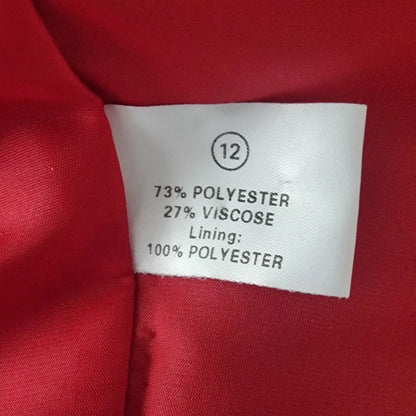 Essentials Womens Red Fitted Lined Jacket UK 12 - Timelessfashions