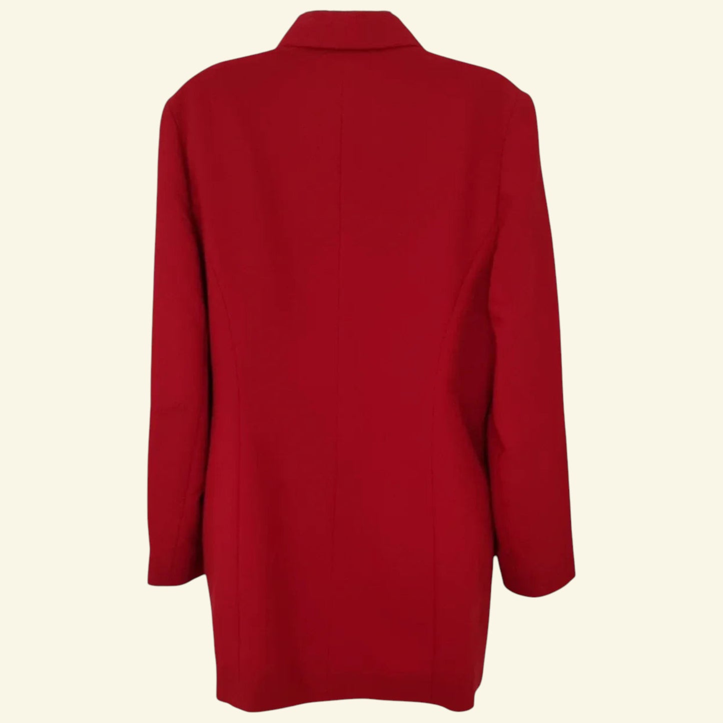 Essentials Womens Red Fitted Lined Jacket UK 12 - Timelessfashions