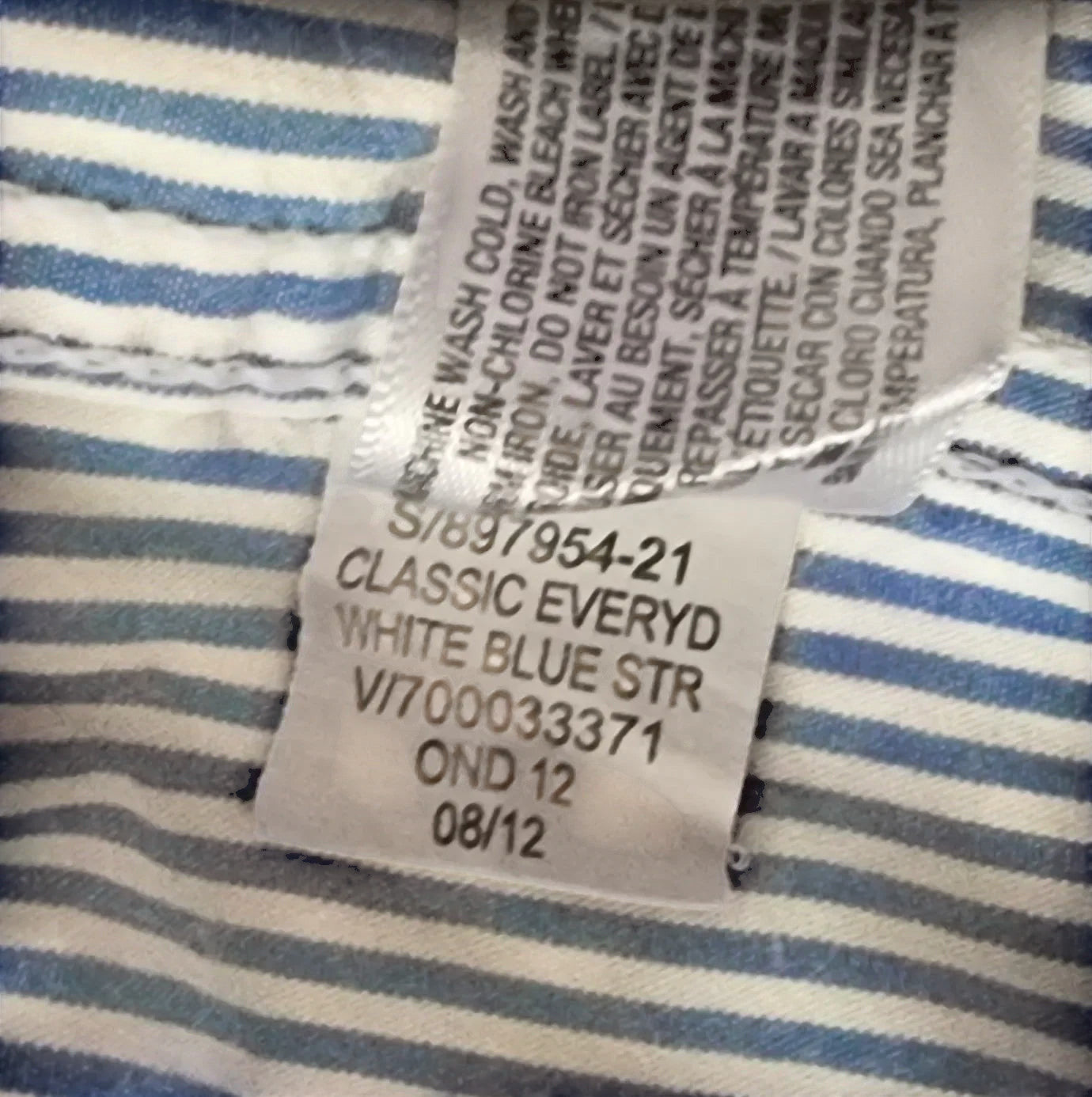 Old Navy The Classic Men’s Navy Blue & White Stripe Shirt Size XL - Timelessfashions
