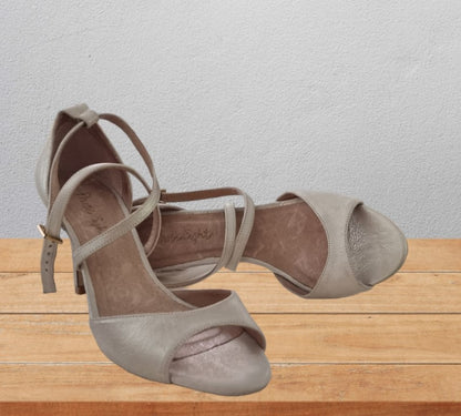 Phase Eight Leather Champagne Bronte Sandals UK 8 US 10.5 EU 42 Timeless Fashions