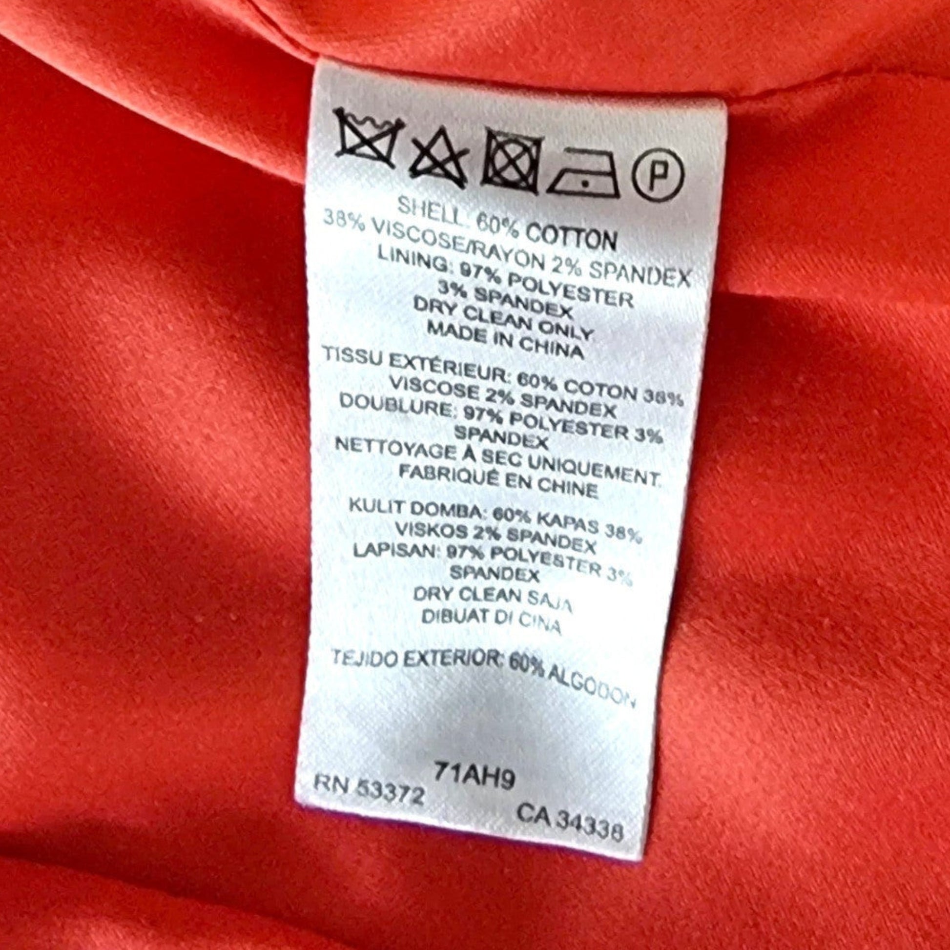 French Connection Orange Black Cap Sleeve Sheath Dress UK 10 US 6 EU 38 - Timelessfashions