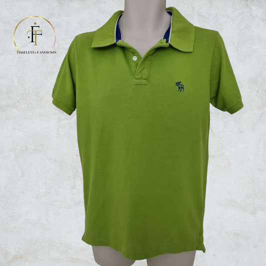 Abercrombie And Fitch Men’s Lime Green Muscle Polo Shirt UK M Timeless Fashions