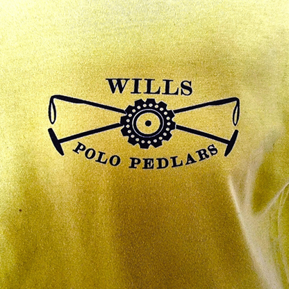 Olive green T shirt with Wills Polo Pedlars logo