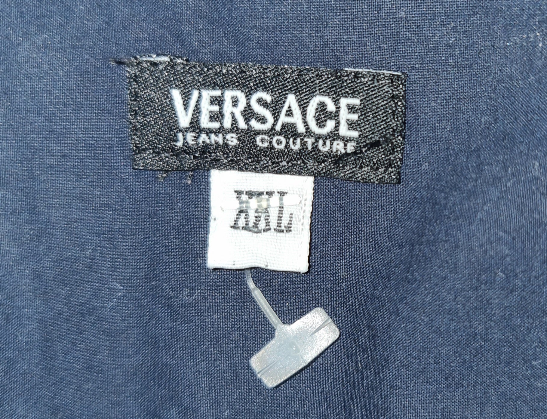 Versace Jeans Couture Men's Blue Cotton Short Sleeved Shirt Collar 17” Timeless Fashions