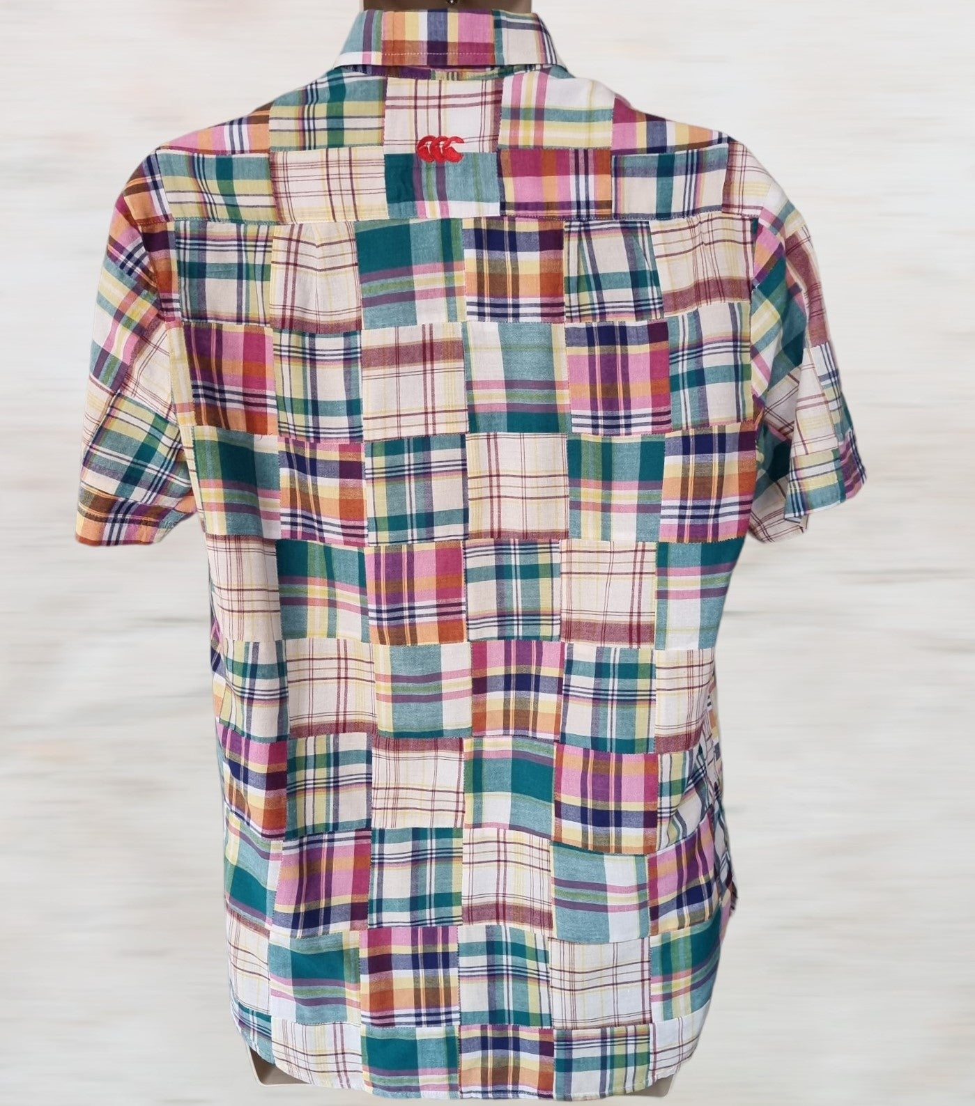 Canterbury Of New Zealand Men’s Short Sleeved Check Cotton Shirt Size M Timeless Fashions