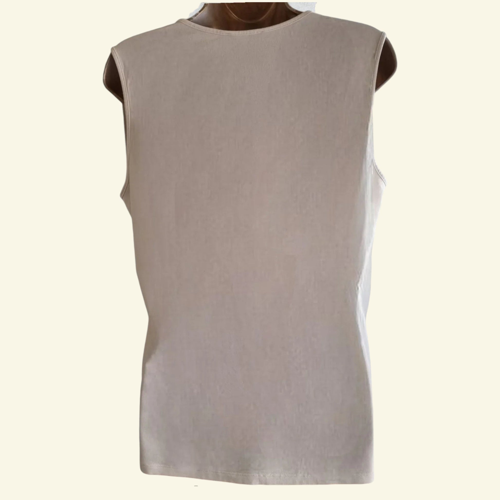 Marks And Spencer Off White Classic Vest Top UK 18 US 14 EU 46 - Timelessfashions