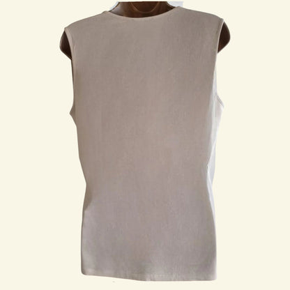 Marks And Spencer Off White Classic Vest Top UK 18 US 14 EU 46 - Timelessfashions