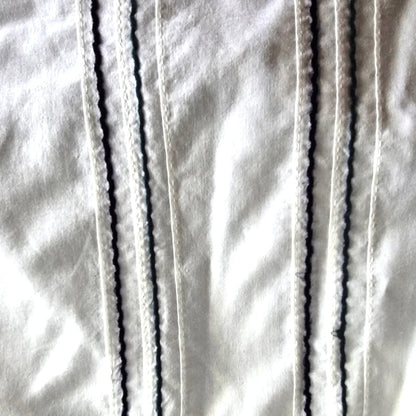 French Connection Men's White Striped Long Sleeve Shirt UK M - Timelessfashions