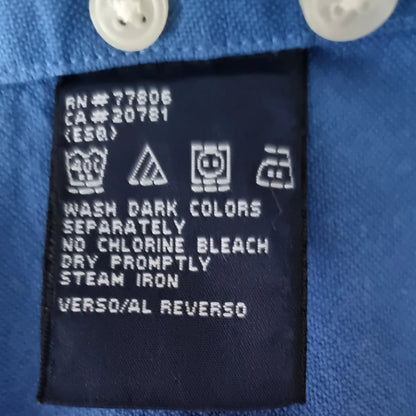 Tommy Hilfiger Mens Blue Casual Oxford Shirt Size M - Timelessfashions