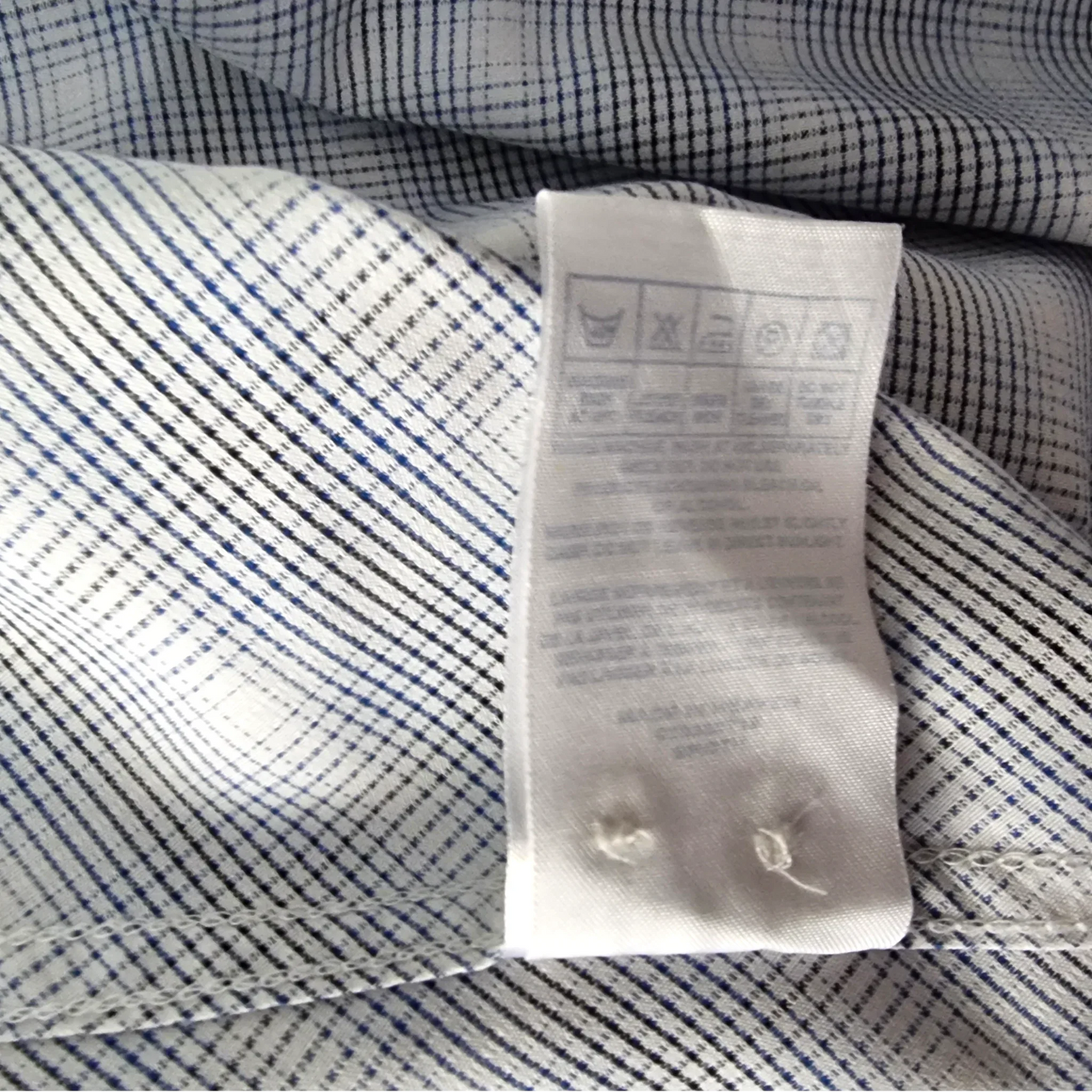 Ted Baker Mens Long Sleeve Blue & White Check Shirt. Size 6 - Timelessfashions