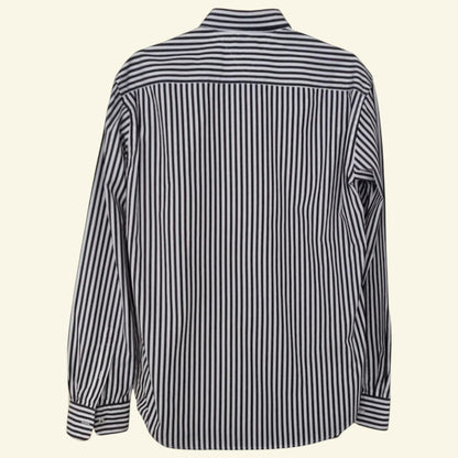 Tommy Hilfiger Mens Navy, Purple and White Stripe Long Sleeve Shirt UK L - Timelessfashions