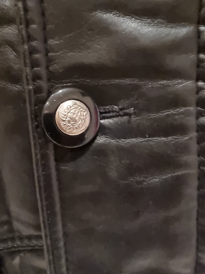 Italian Textile Group Mens Made in Italy Black Genuine Leather Jacket UK XL Timeless Fashions