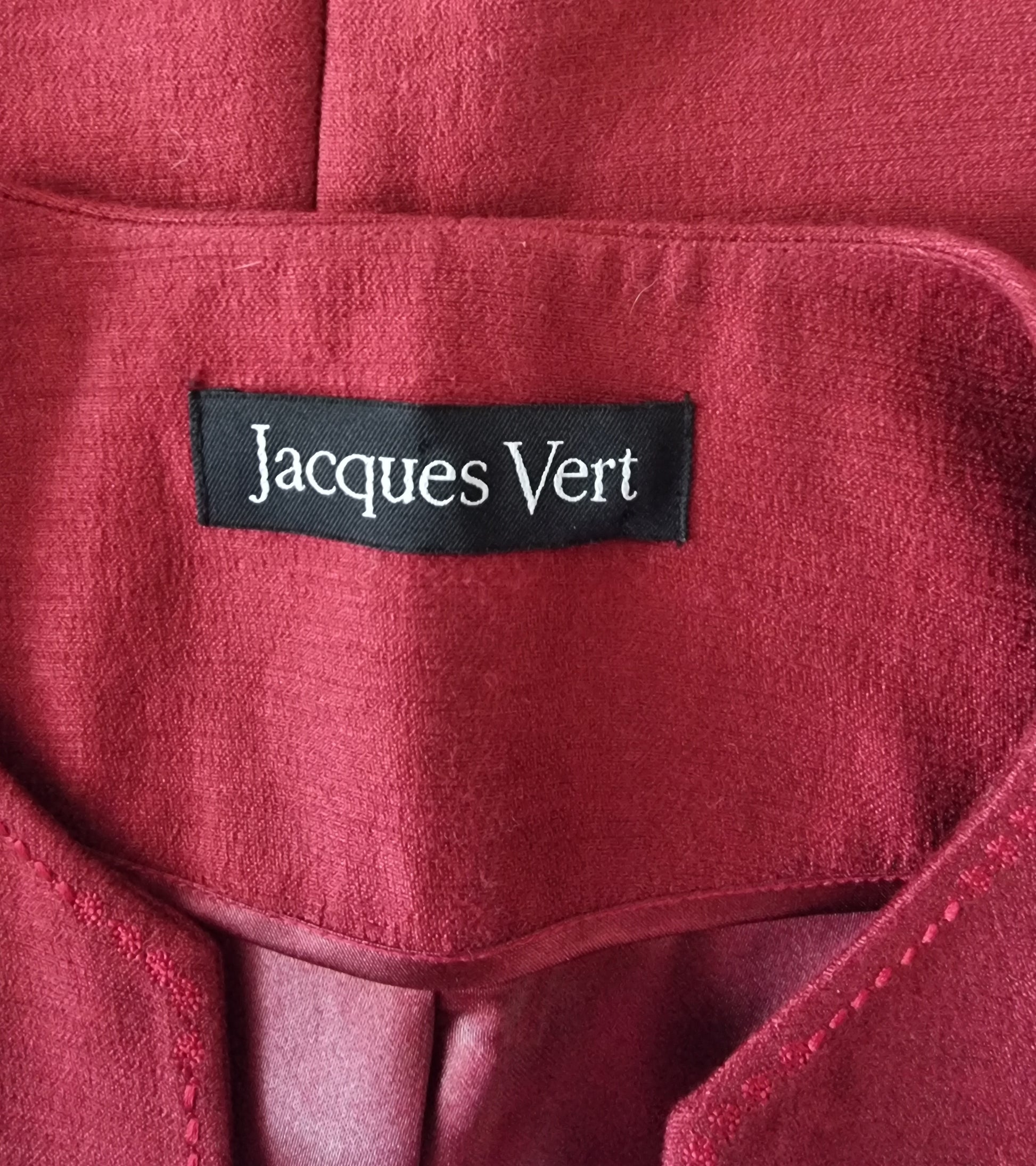 Jacques Verte Womens Red Lined Jacket UK 16 US 12 EU 44 Timeless Fashions