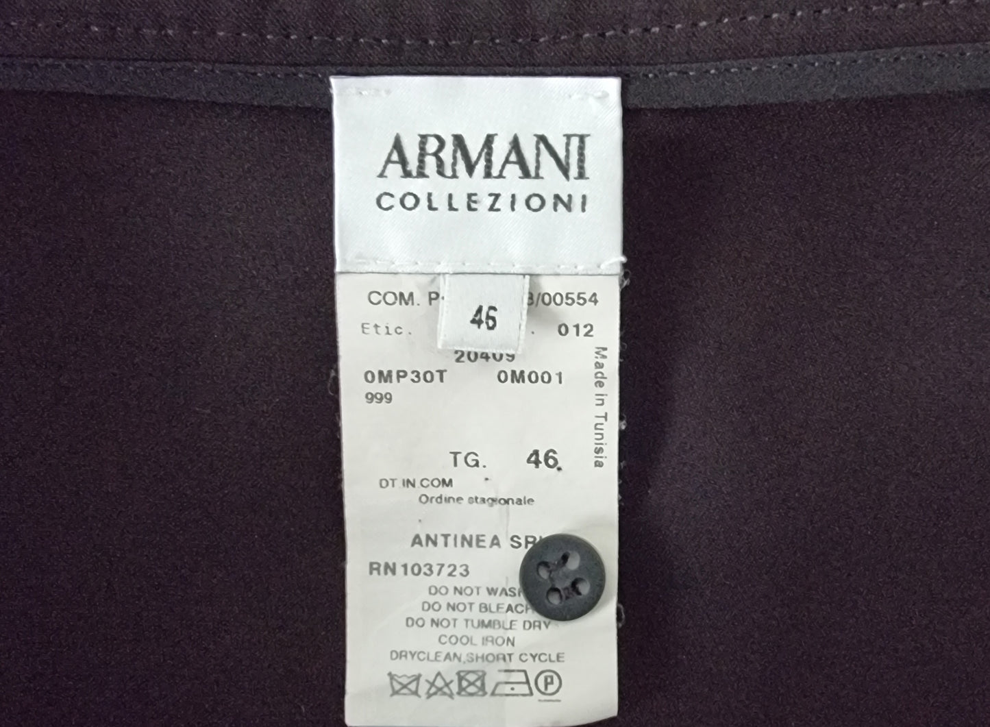 Armani Collezioni Vintage Blalck Wide Leg Trousers UK 14 US 10 EU 42 IT 46 Timeless Fashions