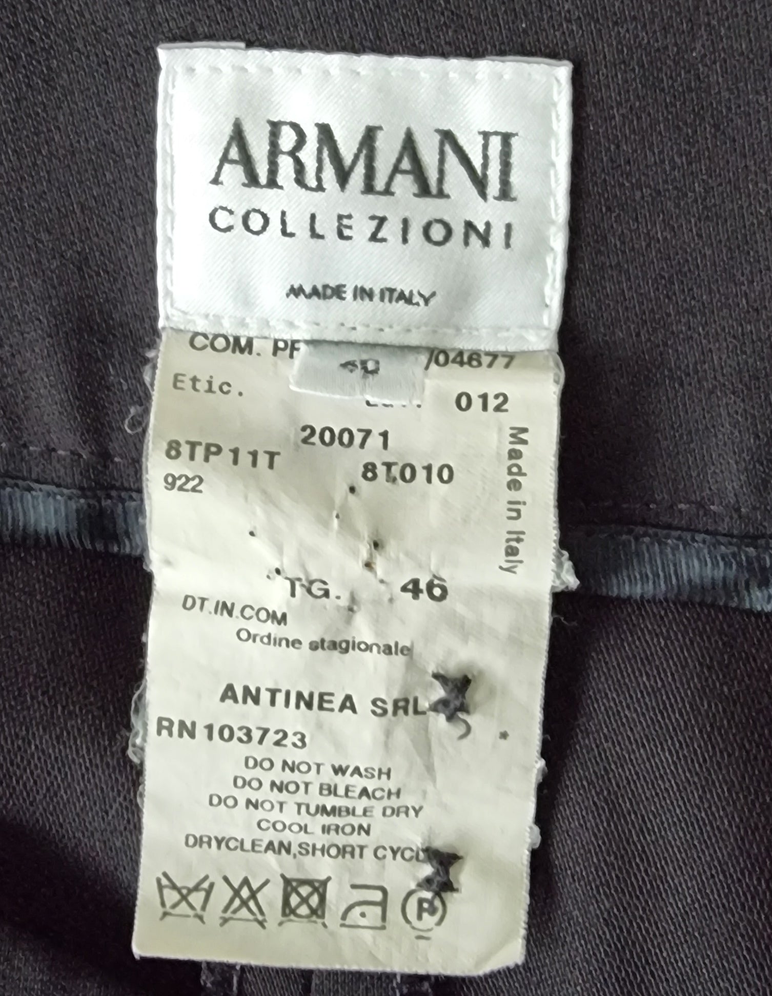 Armani Collezioni Women’s Vintage Balck Wide Leg Trousers UK 14 US 10 EU 42 IT 46 Timeless Fashions