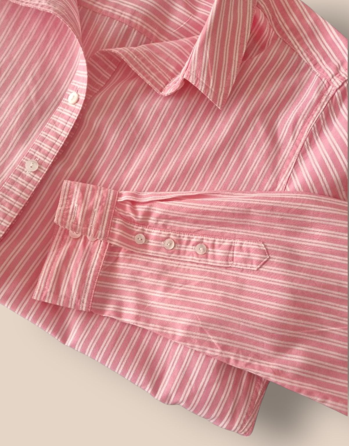 Caroline Charles Pink & White Candy Stripe Shirt UK 16 US 12 EU 44 IT 48 Timeless Fashions