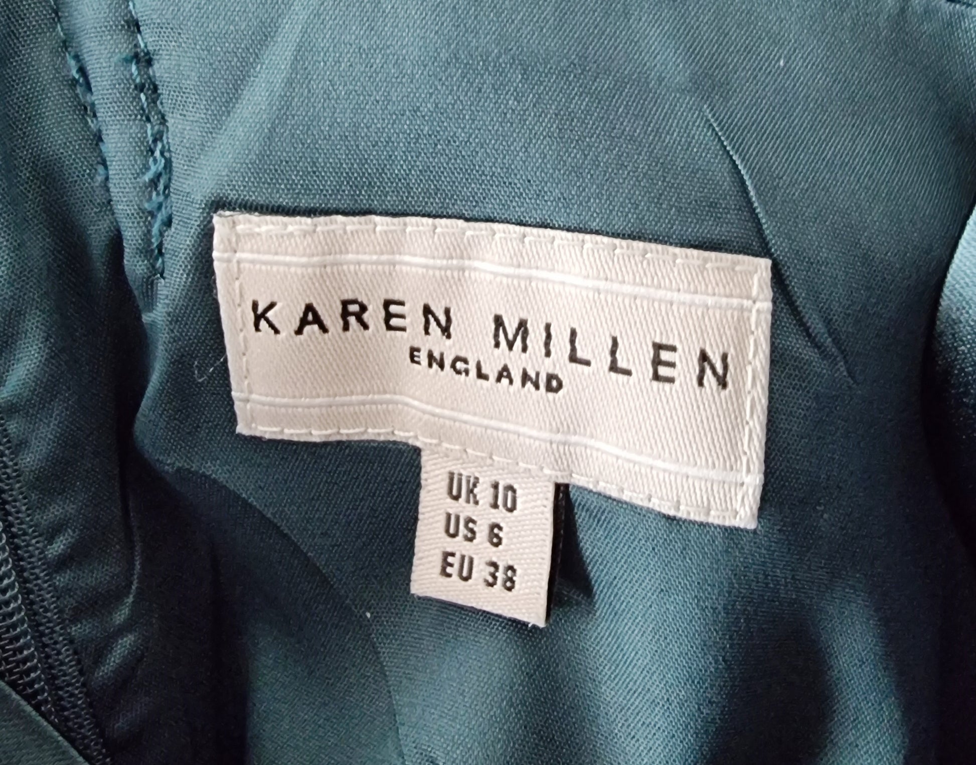 Karen Millen Emerald Green Satin Look Occasion Dress UK 10 US 6 EU 36 Timeless Fashions