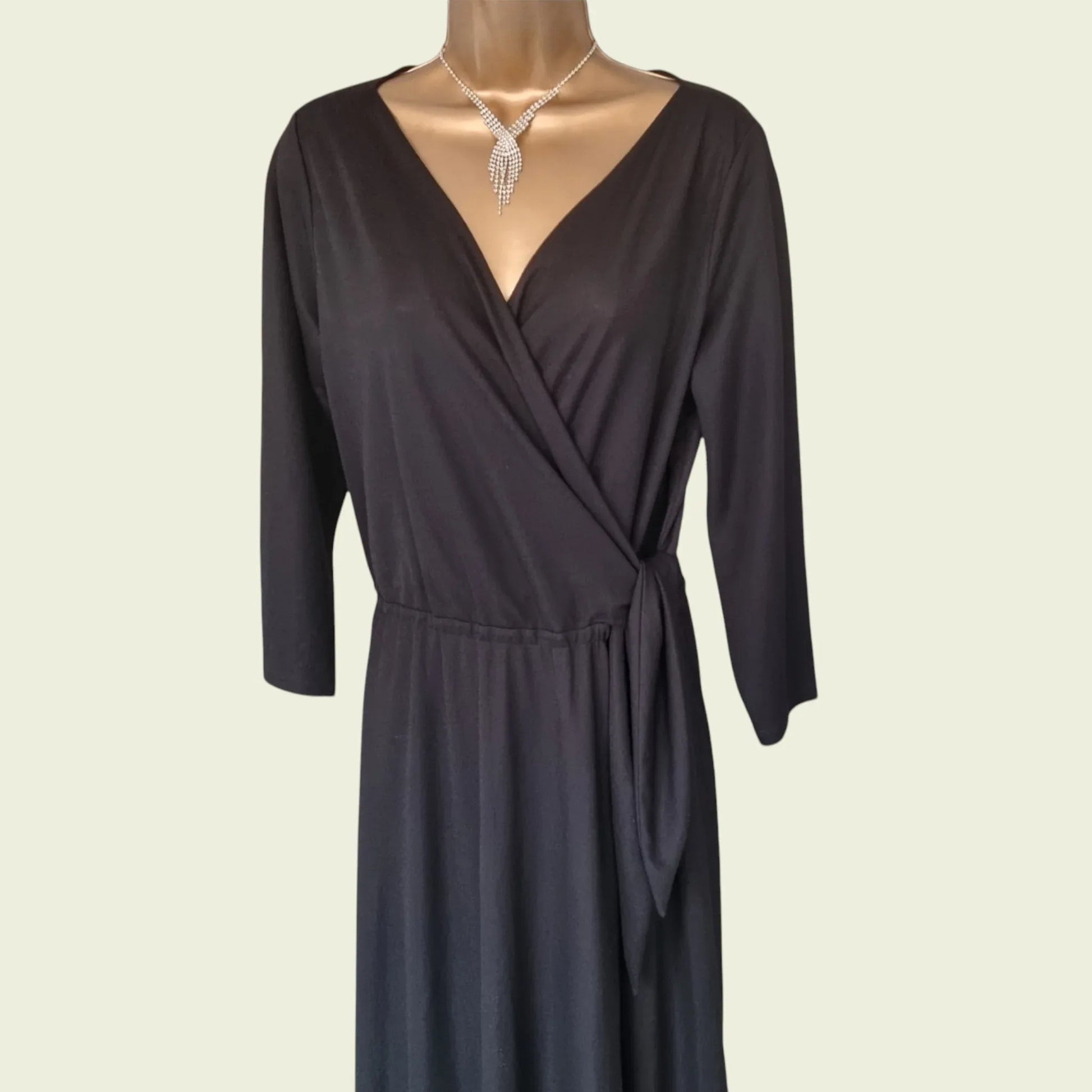 Massimo Dutti Vintage Black Maxi Dress UK 16 US 12 EU 44 IT 48 - Timelessfashions