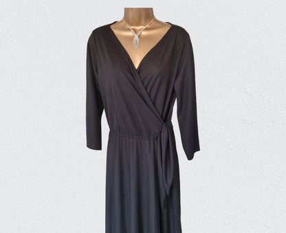 Massimo Dutti Black Maxi Dress UK 16 US 12 EU 44 IT 48 Timeless Fashions