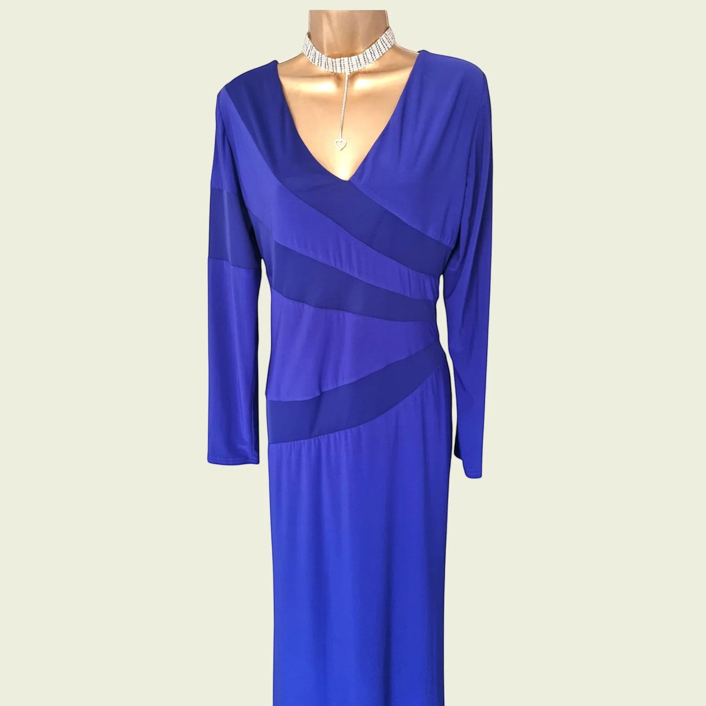 Michaela Louisa Vintage Blue Maxi Dress UK 14 US 10 EU 42 - Timelessfashions
