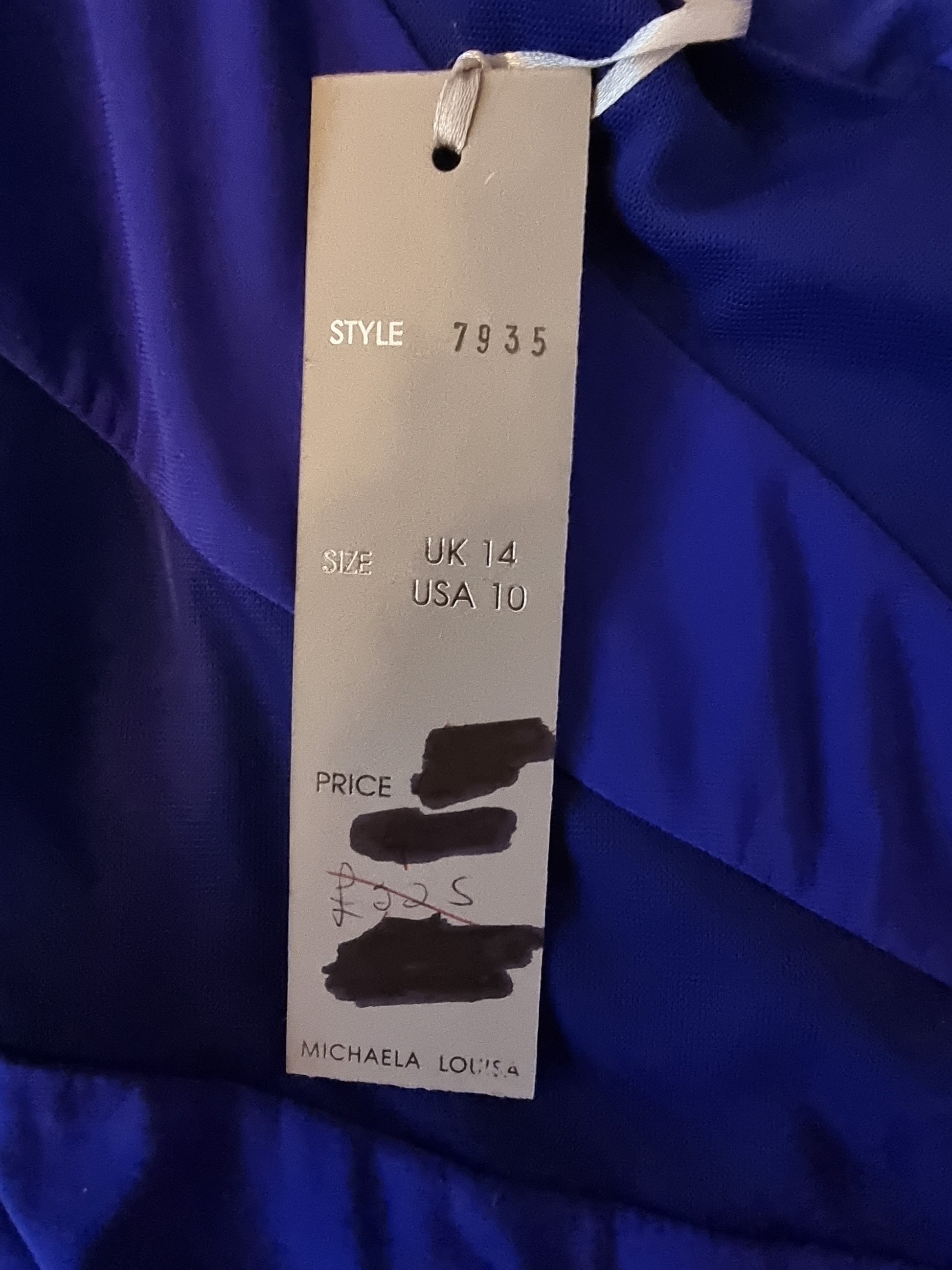 Michaela Louisa Vintage Blue Maxi Dress UK 14 US 10 EU 42 Timeless Fashions