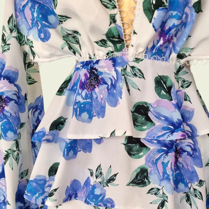 Coast Blue & White Lace Skater Dress UK 14 US 10 EU 42 - Timelessfashions