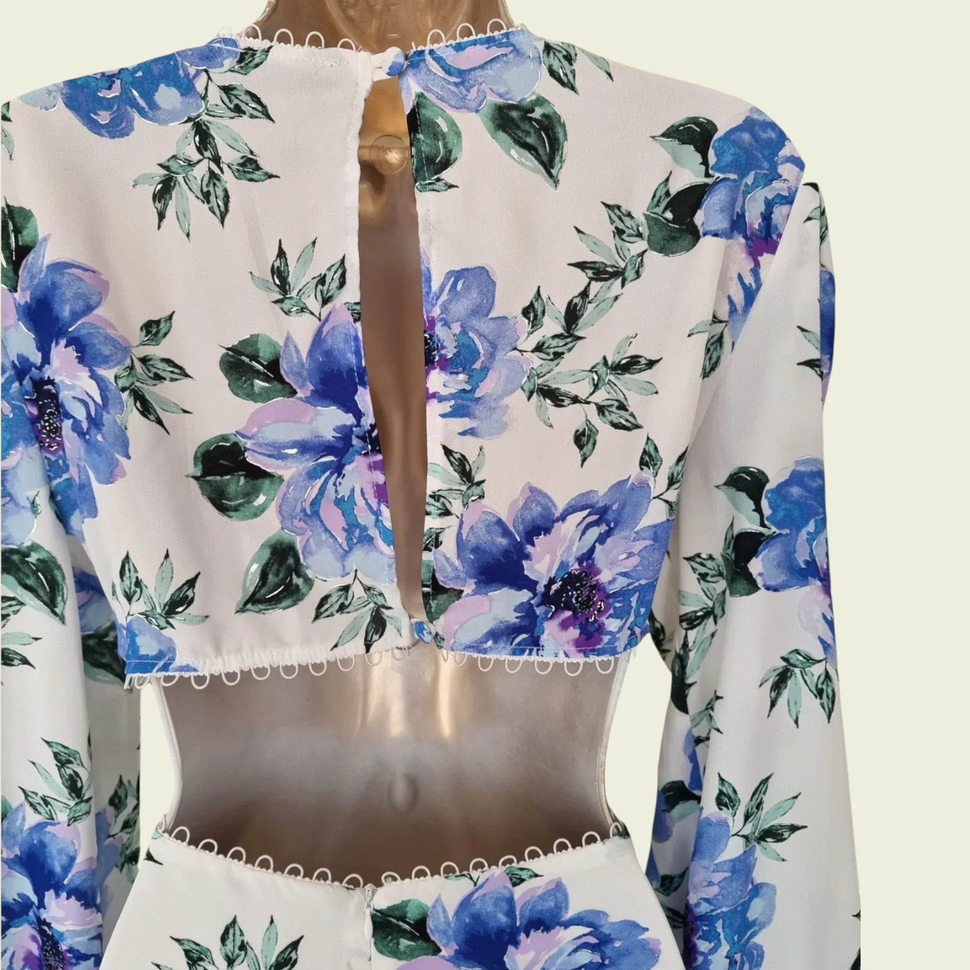 Coast Blue & White Lace Skater Dress UK 14 US 10 EU 42 - Timelessfashions