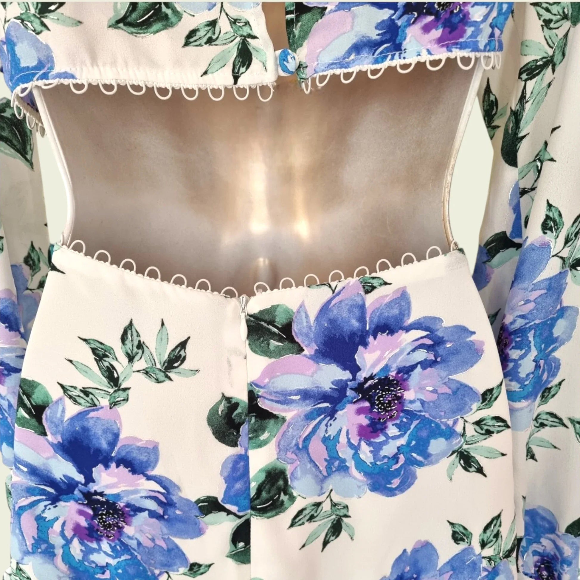 Coast Blue & White Lace Skater Dress UK 14 US 10 EU 42 - Timelessfashions