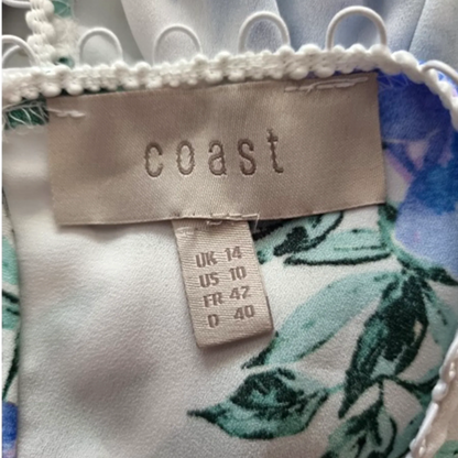 Coast Blue & White Lace Skater Dress UK 14 US 10 EU 42 - Timelessfashions