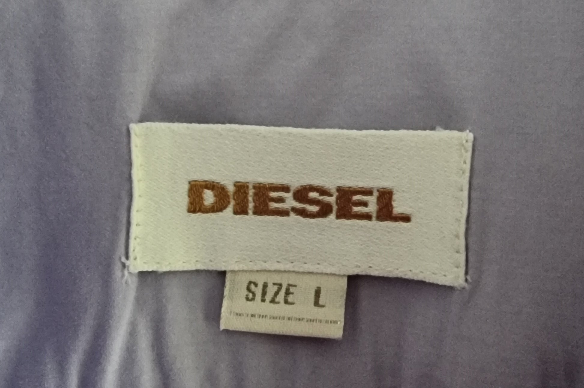Diesel Men’s Lilac Short Sleeve Shirt UK L Timeless Fashions