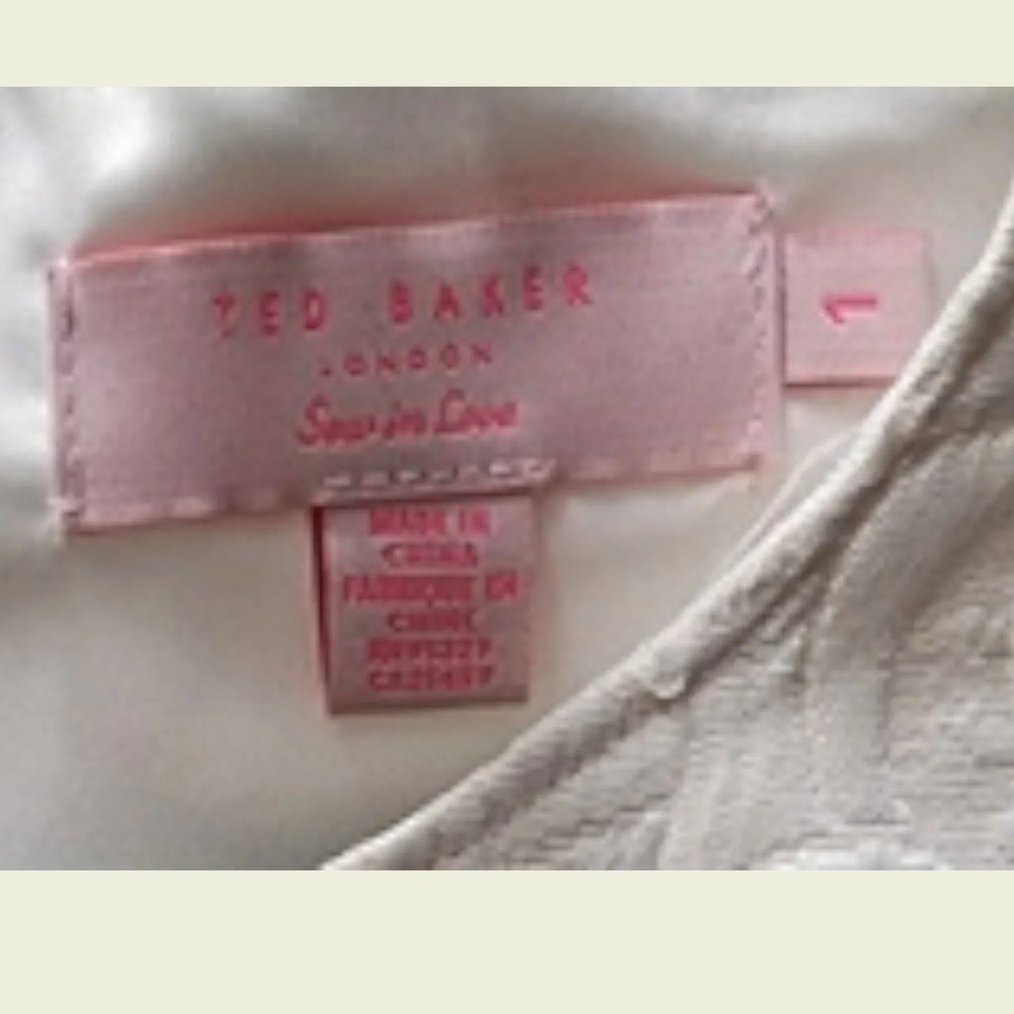 Ted Baker Cream Jacquard Shift Dress UK 8 US 4 EU 36 - Timelessfashions